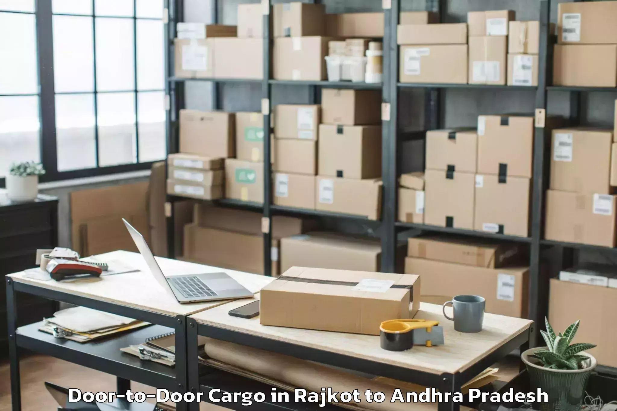 Quality Rajkot to Gadivemula Door To Door Cargo